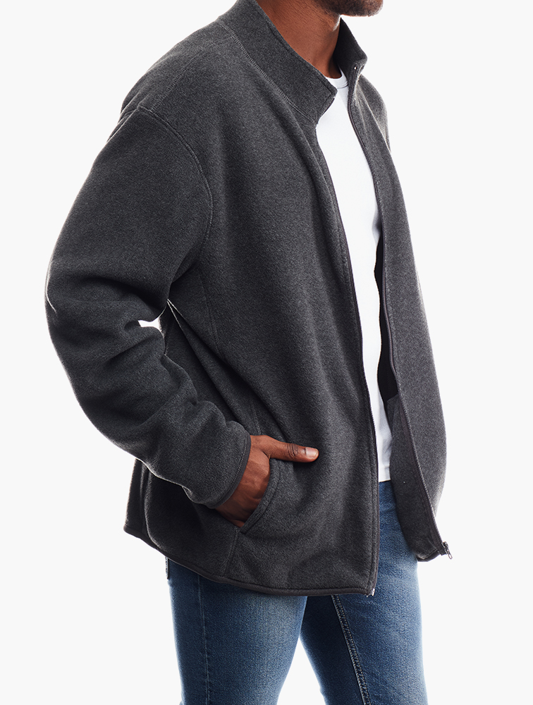 MyRunway | Shop Woolworths Charcoal Melange Anti Pill Zipped